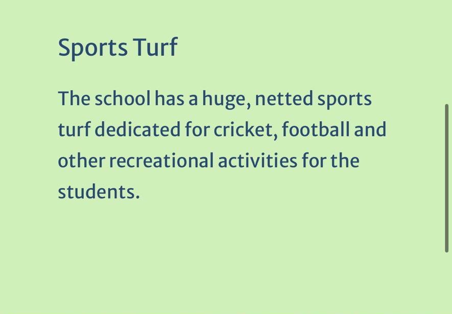 Sports Turf — Heritage International School